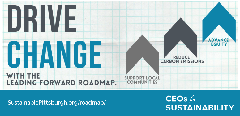 "Drive Change" promotional postcard for the Leading Forward Roadmap