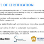 SCDN presentation slide on "Benefits of Certification" with 5 items listed