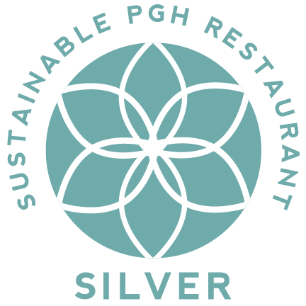 Silver level designation symbol for restaurants
